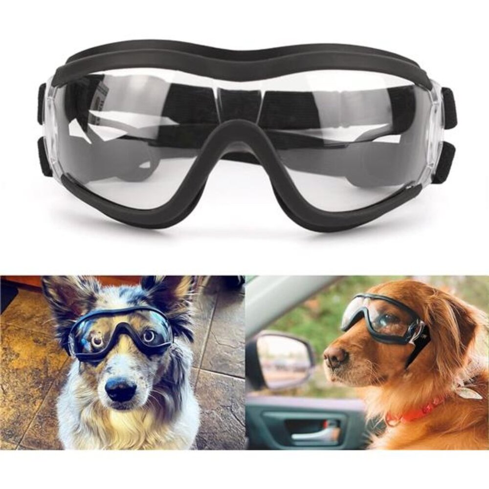 Dog Sunglasses Medium to Large Dog UV Transparent Goggles Windproof Anti-Dust